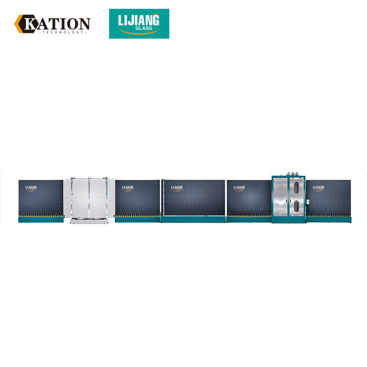 Vertikal Flat Press Insulating Glass Production Line Sistem Cuci Tipe Hierarchical