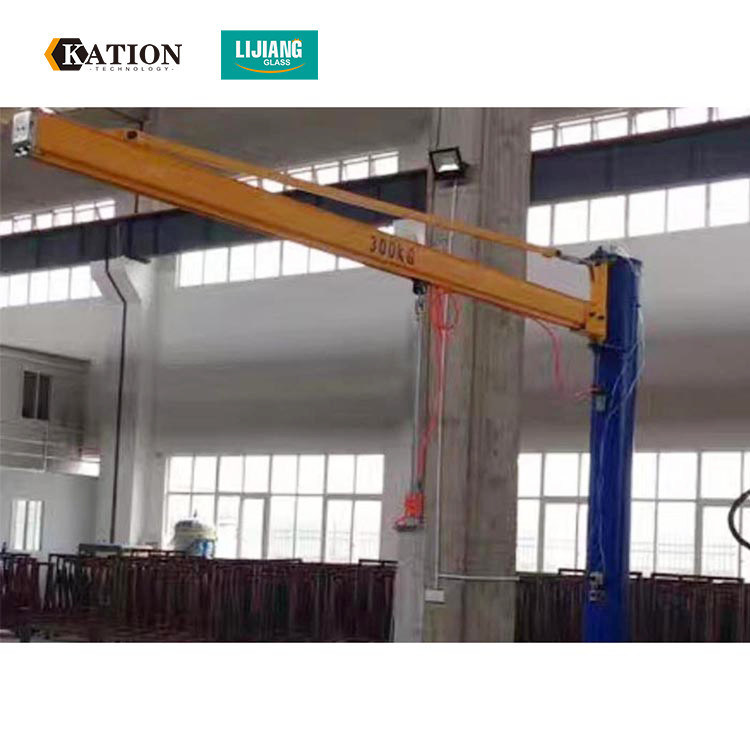 harga bagus Kaca Isolasi 200KG 400kg 600kg 800kg Cantilever Jib Crane Untuk Pemrosesan Kaca