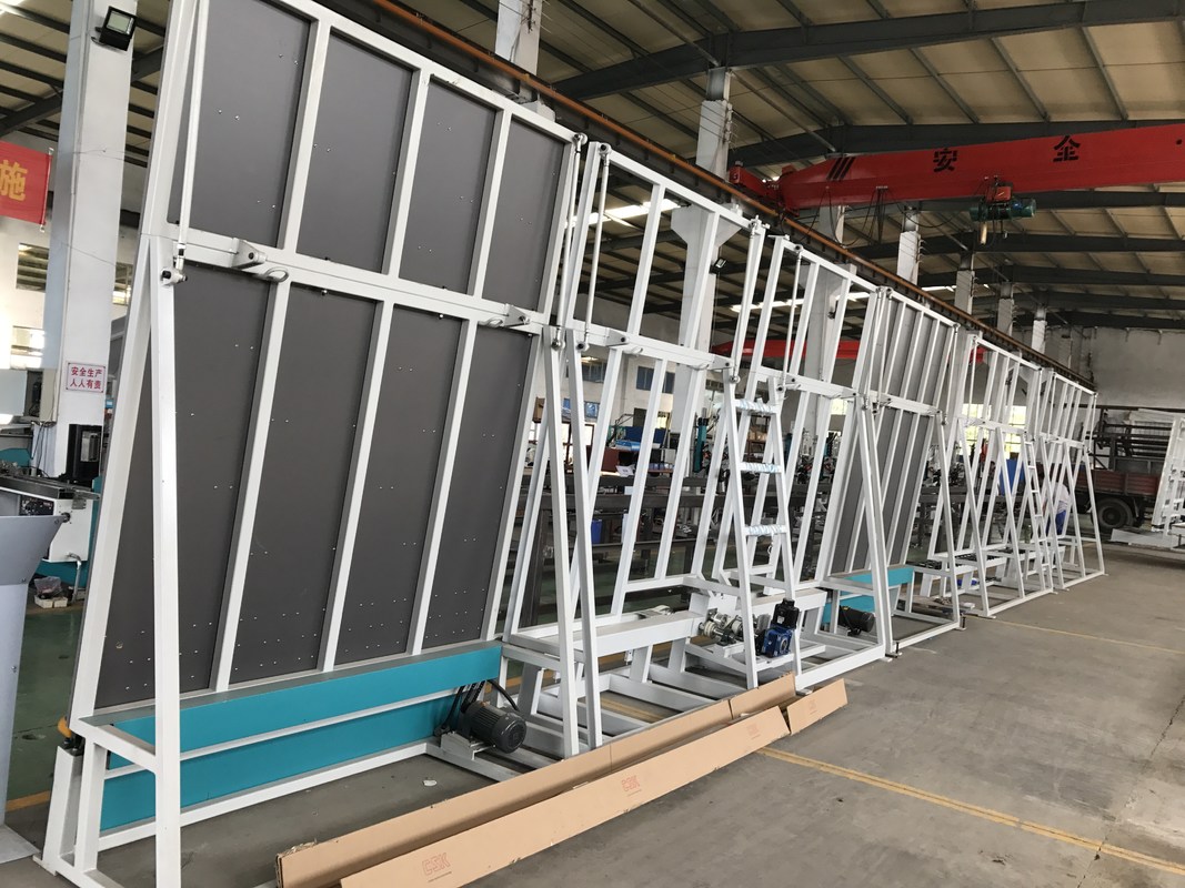 Vertikal Insulating Glass Production Line, menggunakan sistem slice ukuran kontrol servo, fungsi overlay modular