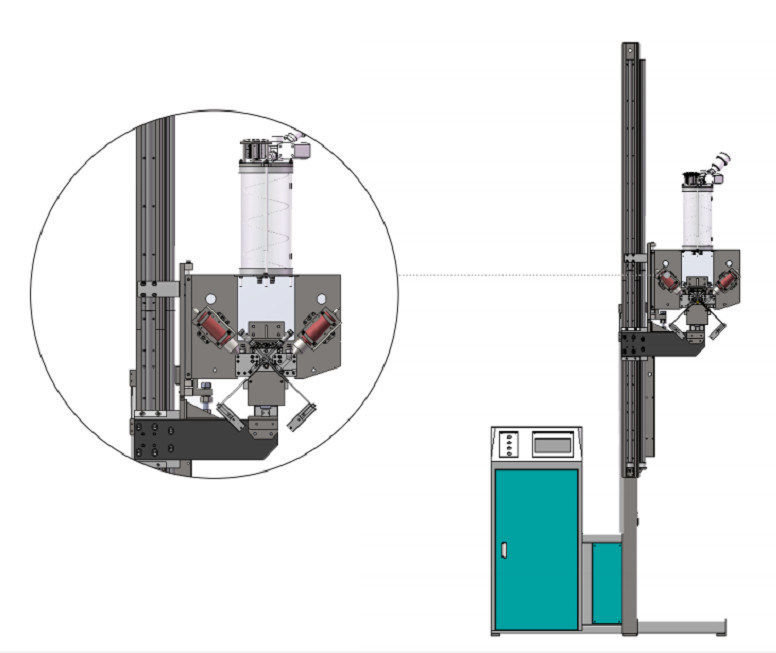 IG Glass Vertical Type Desiccant Filling Machine Penyegelan Otomatis Peluncuran Efisien Tinggi