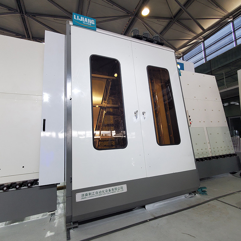 Mesin Cuci Kaca Vertikal Ukuran Besar Otomatis Dengan 6 Pcs Kuas Lembut